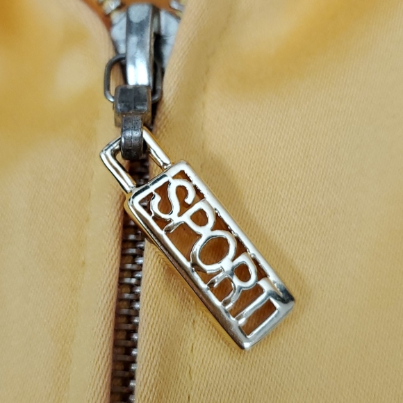 St.John Spot yellow vintage full zipper jacket hoodie women size M P - Picture 7 of 11